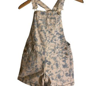 Jordache‎ girls tie dye denim overalls jean shorts sz L 10/12